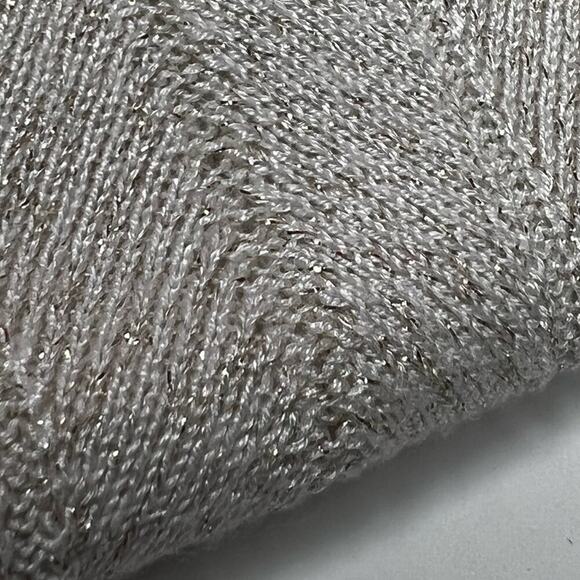 WHBM Ombre Knit Sweater in Heather Grey, White and Metalic Silver Size Small - Picture 9 of 10